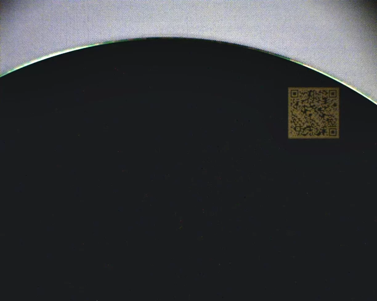 QR Code Laser Marking of Silicon Wafer