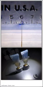 10 micron leak test calibration holes.